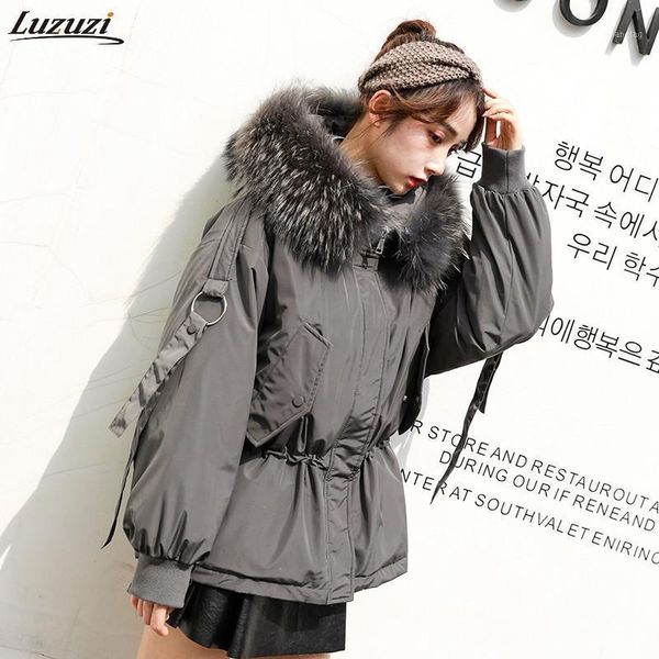 luzuzi large real raccoon fur 2020 women winter jacket hooded warm female white duck down jacket medium long parkas loose women1, Black
luzuzi large real raccoon fur 2020 women winter jacket hooded warm female white duck down jacket medium long parkas loose women1, Black