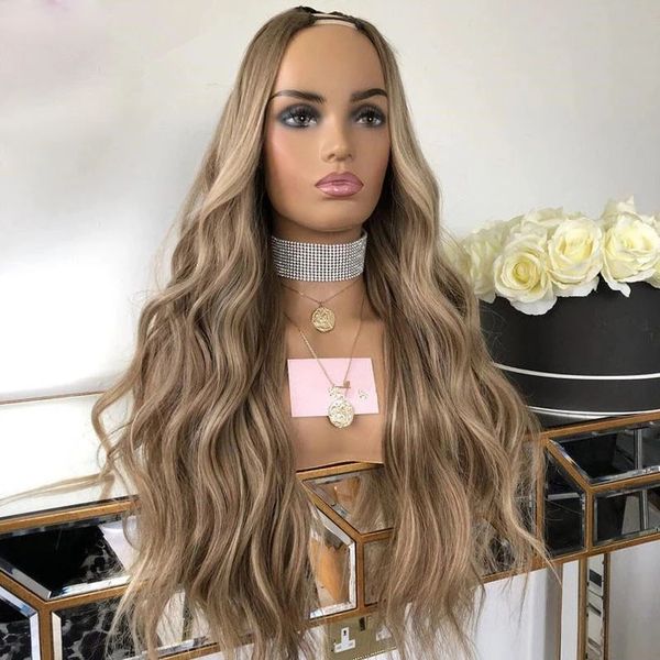 highlight platinum blonde body wave u part wigs middle open wavy 100% human hair wig peruvian glueless v shape full machine made, Black
highlight platinum blonde body wave u part wigs middle open wavy 100% human hair wig peruvian glueless v shape full machine made, Black