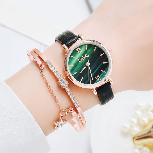 fashion 2pcs set women watches bracelet set casual leather green dial ladies bracelet watch quartz wristwatch relogio femininoq0108, Slivery;brown
fashion 2pcs set women watches bracelet set casual leather green dial ladies bracelet watch quartz wristwatch relogio femininoq0108, Slivery;brown