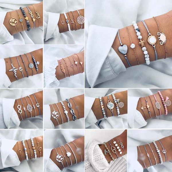 bohemian pineapple map infinity heart braided rope bracelet multilayer stone beaded turtle charm bracelets, Black
bohemian pineapple map infinity heart braided rope bracelet multilayer stone beaded turtle charm bracelets, Black
