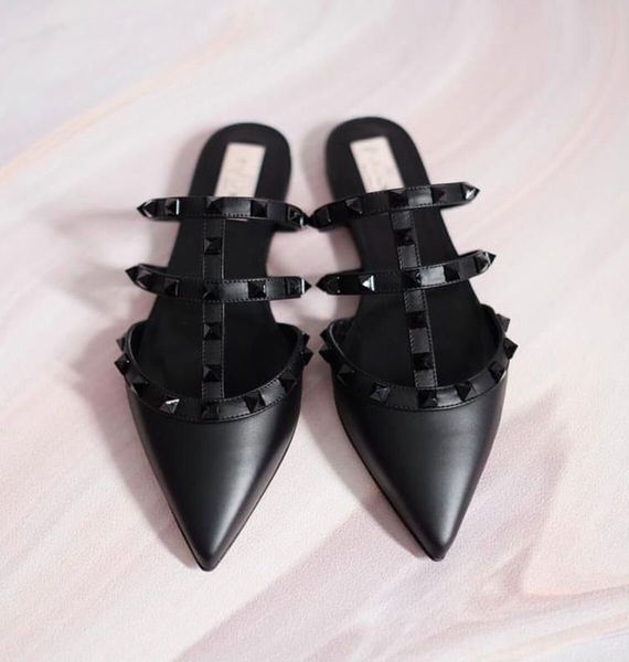 famous pointed toe roman studs sandals flip flops strappy slippers ladies rivets casual-cool summer slide flats with box,eu35-43, Black
famous pointed toe roman studs sandals flip flops strappy slippers ladies rivets casual-cool summer slide flats with box,eu35-43, Black