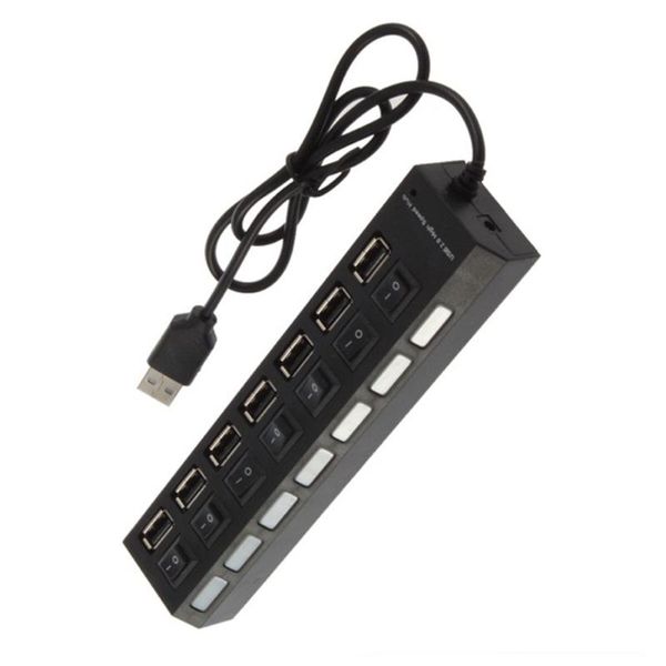 hubs 7-port usb 2.0 hub with high speed adapter on/off switch for lappc home office @m23
hubs 7-port usb 2.0 hub with high speed adapter on/off switch for lappc home office @m23