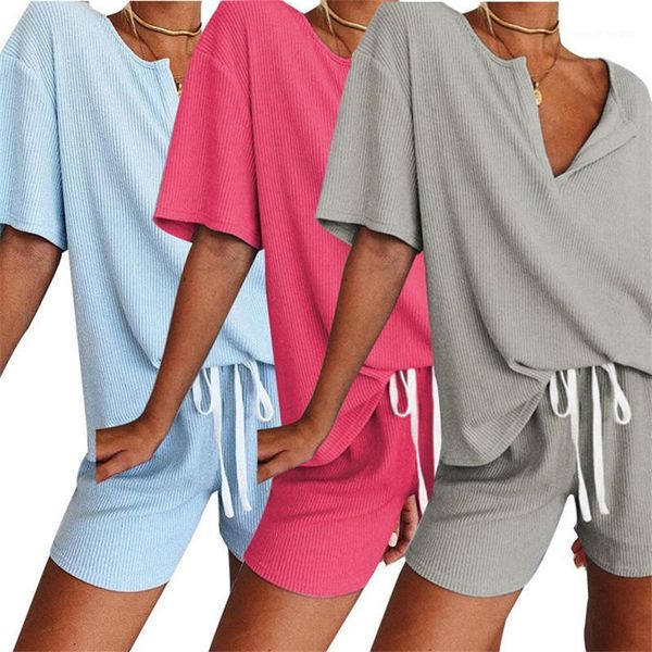 women's tracksuits 2 piece set women tracksuit summer v-neck short sleeve and shorts suits lounge wear sets clothes outfit ensemble fem, Gray
women's tracksuits 2 piece set women tracksuit summer v-neck short sleeve and shorts suits lounge wear sets clothes outfit ensemble fem, Gray