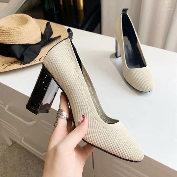 dress shoes high heel women multi color knitting fabric female shoe elegant casual office lady shallow1, Black
dress shoes high heel women multi color knitting fabric female shoe elegant casual office lady shallow1, Black