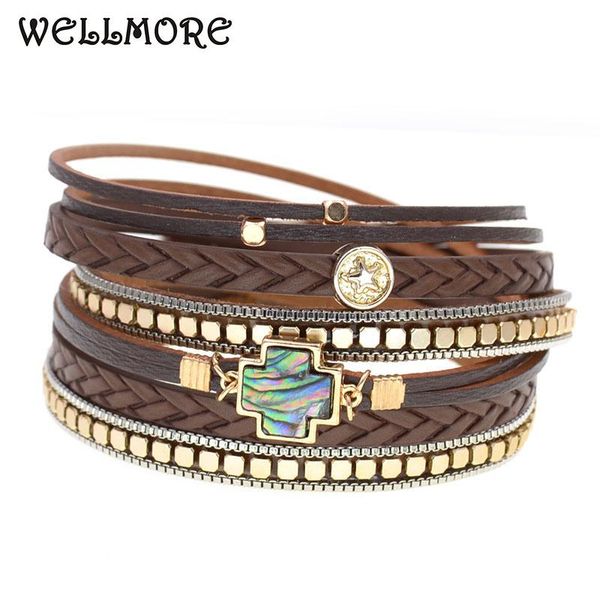 charm bracelets wellmore vintage leather for women cross fashion & bangles female jewelry, Golden;silver
charm bracelets wellmore vintage leather for women cross fashion & bangles female jewelry, Golden;silver