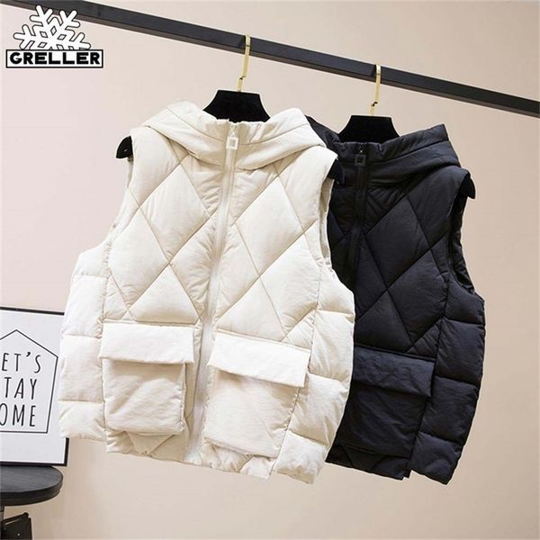 greller new down cotton vest women winter short waistcoat outerwear sleeveless jacket coat hooded autumn cotton vest female 201214, Black;white
greller new down cotton vest women winter short waistcoat outerwear sleeveless jacket coat hooded autumn cotton vest female 201214, Black;white