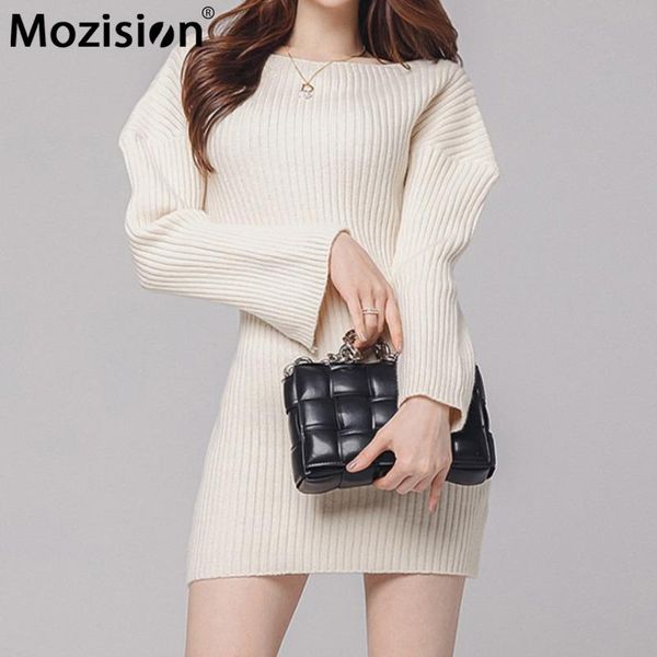 mozision chic high elasticity knitted sweater dress for women solid o neck full sleeve dresses ladies elegant warm vestidos, Black;gray
mozision chic high elasticity knitted sweater dress for women solid o neck full sleeve dresses ladies elegant warm vestidos, Black;gray