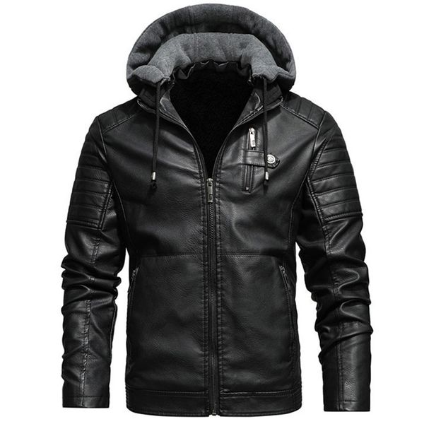 mens winter vintage motorcycle jacket mens outdoor casual long sleeve multi-zip pu leather hooded jacket 201215, Black
mens winter vintage motorcycle jacket mens outdoor casual long sleeve multi-zip pu leather hooded jacket 201215, Black