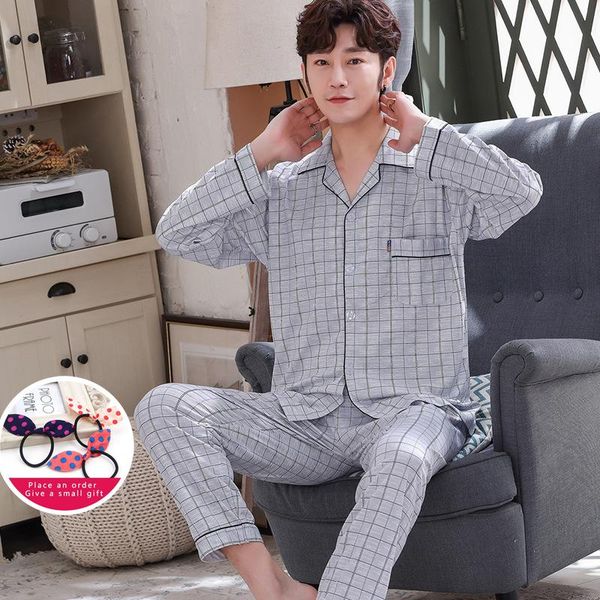 men's pajamas long sleeve cotton spring and autumn cardigan pajamas men's elegant plus size household suit stripe striped plaid, Black;brown
men's pajamas long sleeve cotton spring and autumn cardigan pajamas men's elegant plus size household suit stripe striped plaid, Black;brown