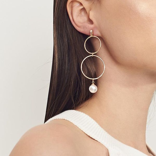 artificial pearl drop stud earrings for women circle earrings lady fashion round jewelry girls gold color trendy metal oorbellen, Golden;silver
artificial pearl drop stud earrings for women circle earrings lady fashion round jewelry girls gold color trendy metal oorbellen, Golden;silver