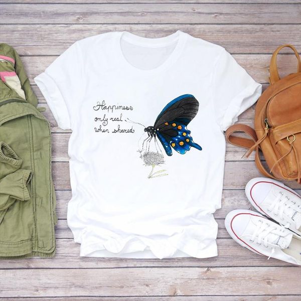 женщины акварель бабочка повседневная 90-х печать мода печать леди t рубашки лучшие женские графические футболка дамы женская tee рубашка, White
женщины акварель бабочка повседневная 90-х печать мода печать леди t рубашки лучшие женские графические футболка дамы женская tee рубашка, White