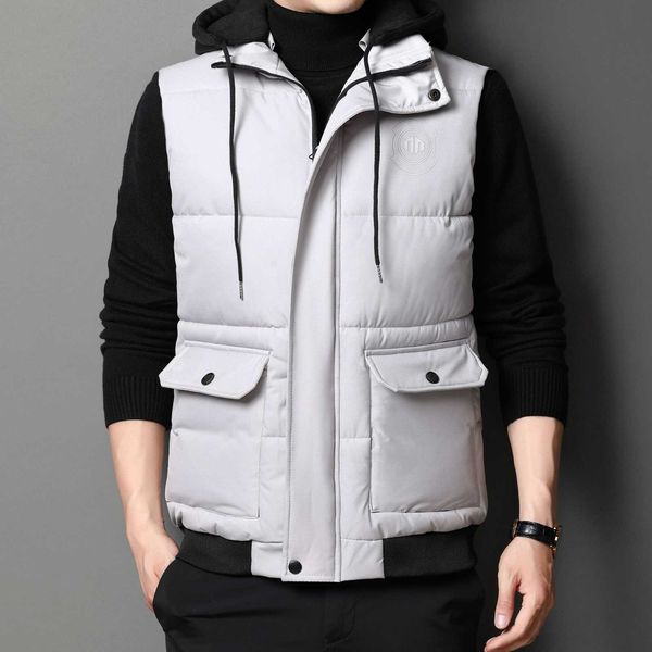 autumn and winter 2020 middle aged korean fashion casual wear thickened detachable hooded warm men's vest 8962, Black;white
autumn and winter 2020 middle aged korean fashion casual wear thickened detachable hooded warm men's vest 8962, Black;white
