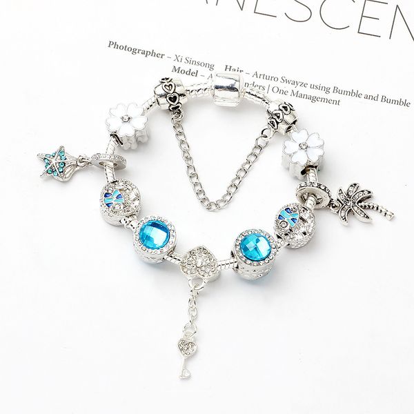 pandora 'azur d new beaded cote key heart pendant necklace blue ocean style bracelet, Golden;silver
pandora 'azur d new beaded cote key heart pendant necklace blue ocean style bracelet, Golden;silver