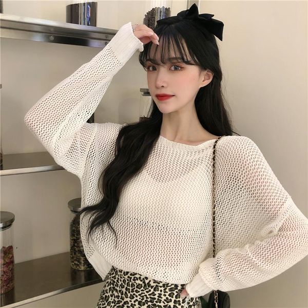 fishnet see through sweater knitting loose oversized pullover sweater 2021 autumn new o neck knitted transparent mesh sweater 8800i, White;black
fishnet see through sweater knitting loose oversized pullover sweater 2021 autumn new o neck knitted transparent mesh sweater 8800i, White;black