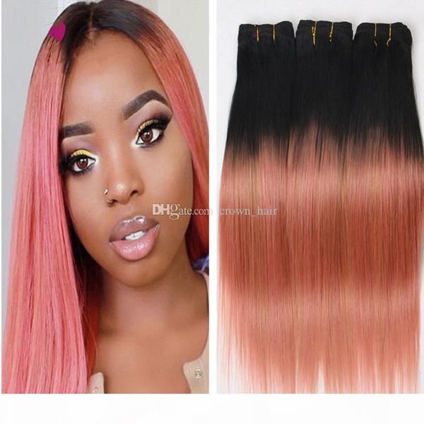 #1b rose gold ombre human hair bundles 3pcs indian ombre pink silky straight hair extensions for woman 10-30 inch, Black
#1b rose gold ombre human hair bundles 3pcs indian ombre pink silky straight hair extensions for woman 10-30 inch, Black
