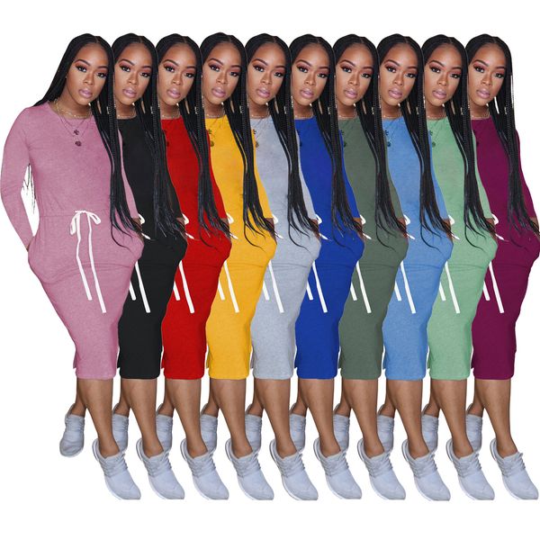 women fall fashion dress 2020 solid color basic elastic waist long sleeve solid color t-shirt dress mid-length casual dresses plus size, Black;gray
women fall fashion dress 2020 solid color basic elastic waist long sleeve solid color t-shirt dress mid-length casual dresses plus size, Black;gray