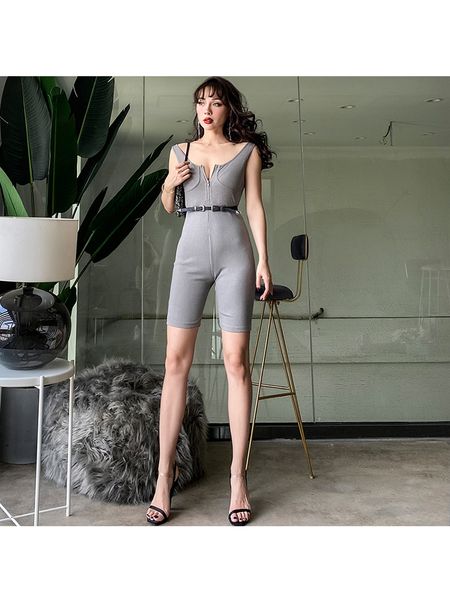2021 new 2-color elastic cotton thin overalls with casual zipper playsuits women's clothes kv0c, Black;white
2021 new 2-color elastic cotton thin overalls with casual zipper playsuits women's clothes kv0c, Black;white