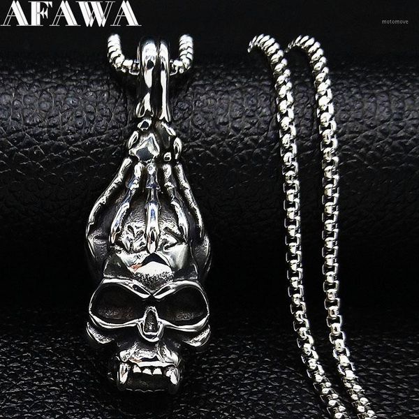 pendant necklaces 2021 fashion gothic skull stainless steel chain necklace silver color pendants men jewelry kolye erkek n190901
pendant necklaces 2021 fashion gothic skull stainless steel chain necklace silver color pendants men jewelry kolye erkek n190901