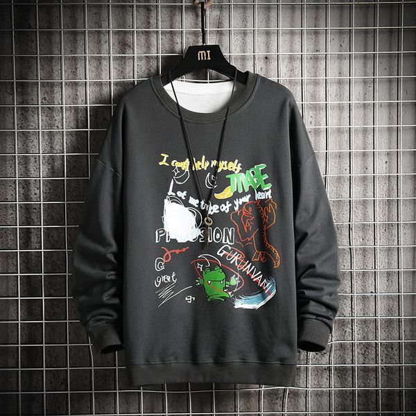 2021 new men spring dinosaur embroidery pullovers sweatshirts mens 4 colors o-neck hoodies male fashion korean sweatshirt 8j54, Black
2021 new men spring dinosaur embroidery pullovers sweatshirts mens 4 colors o-neck hoodies male fashion korean sweatshirt 8j54, Black