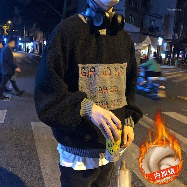 men's sweaters e-baihui lamb wool sweater men winter clothing fashion long sleeve knitted pullover oversized 2021 cotton coat1, White;black
men's sweaters e-baihui lamb wool sweater men winter clothing fashion long sleeve knitted pullover oversized 2021 cotton coat1, White;black
