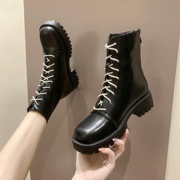 women's rubber boots fashion womens shoes 2020 booties ladies boots-women lace up round toe rain punk ankle rock med hoof heels, Black
women's rubber boots fashion womens shoes 2020 booties ladies boots-women lace up round toe rain punk ankle rock med hoof heels, Black