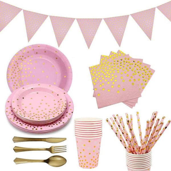 disposable dinnerware pink gold tableware sets paper plates cups napkins straws birthday party decorations kids favors baby shower supplies
disposable dinnerware pink gold tableware sets paper plates cups napkins straws birthday party decorations kids favors baby shower supplies