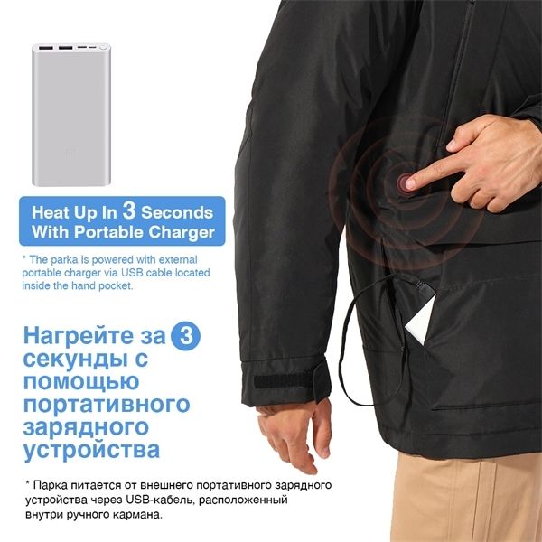 ninetygo smart heated down jacket 80% down high-tech heating 4 temperature settings fashion parka waterproof winter down parka q1217, Black
ninetygo smart heated down jacket 80% down high-tech heating 4 temperature settings fashion parka waterproof winter down parka q1217, Black