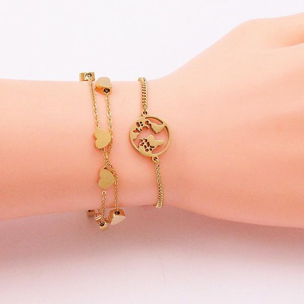 link, chain mavis hare gold stainless steel love & bracelet set with 15mm the and heart, Black
link, chain mavis hare gold stainless steel love & bracelet set with 15mm the and heart, Black