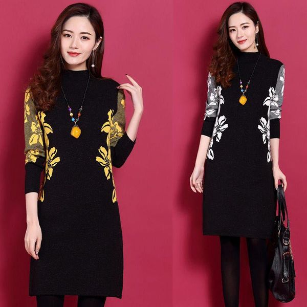 casual dresses harajuku knitted jumper dress sweater women's turtleneck fall winter thicken warm long sleeve mid-length printed 2021, Black;gray
casual dresses harajuku knitted jumper dress sweater women's turtleneck fall winter thicken warm long sleeve mid-length printed 2021, Black;gray