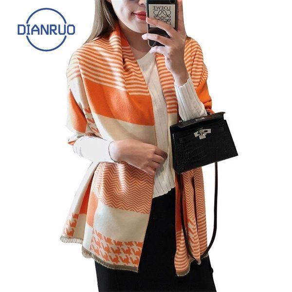 dianruo autumn winter new color matching korean cashmere scarf for women's warm shawl fashion thickened neck q381 201218, Blue;gray
dianruo autumn winter new color matching korean cashmere scarf for women's warm shawl fashion thickened neck q381 201218, Blue;gray