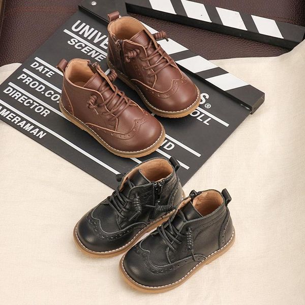 2020 winter new children' british style genuine leather soft bottom girls short boots boys plus velvet baby boots, Black;grey
2020 winter new children' british style genuine leather soft bottom girls short boots boys plus velvet baby boots, Black;grey