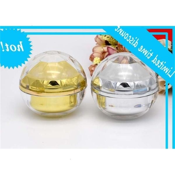 30g empty luxury diamond sphere acrylic container gold eye cream sample cosmetic jar ,cosmetics packaging pot sn2275
30g empty luxury diamond sphere acrylic container gold eye cream sample cosmetic jar ,cosmetics packaging pot sn2275