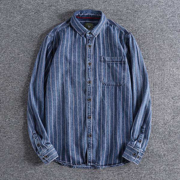 men's striped denim shirt elastic trend harajuku shirt fresh boy wear for promotion 0767 c1212, White;black
men's striped denim shirt elastic trend harajuku shirt fresh boy wear for promotion 0767 c1212, White;black