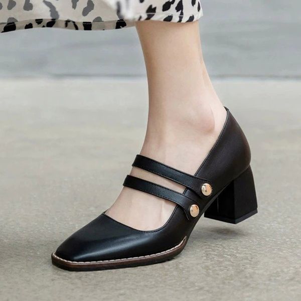 women mary janes shoes square toe pumps square heeled dress shoes double band high heels plus size 41 42 zapatos mujer 8835n #740c, Black
women mary janes shoes square toe pumps square heeled dress shoes double band high heels plus size 41 42 zapatos mujer 8835n #740c, Black