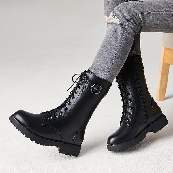boots 100% cowhide autumn knight cross strap side zipper inisde plush wool winter warm snow women's1, Black
boots 100% cowhide autumn knight cross strap side zipper inisde plush wool winter warm snow women's1, Black