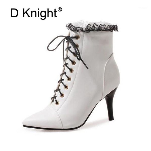 d knight new winter women ankle boots high thin heel lady pointed toe women shoes elegent lace up snow boots big size 32-481, Black
d knight new winter women ankle boots high thin heel lady pointed toe women shoes elegent lace up snow boots big size 32-481, Black