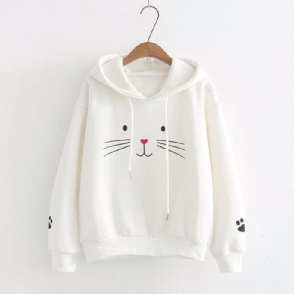 women's hoodies & sweatshirts 2021 autumn winter style dress hoodie loose-fit slimming cute cat base shirt long sleeve thick, Black
women's hoodies & sweatshirts 2021 autumn winter style dress hoodie loose-fit slimming cute cat base shirt long sleeve thick, Black