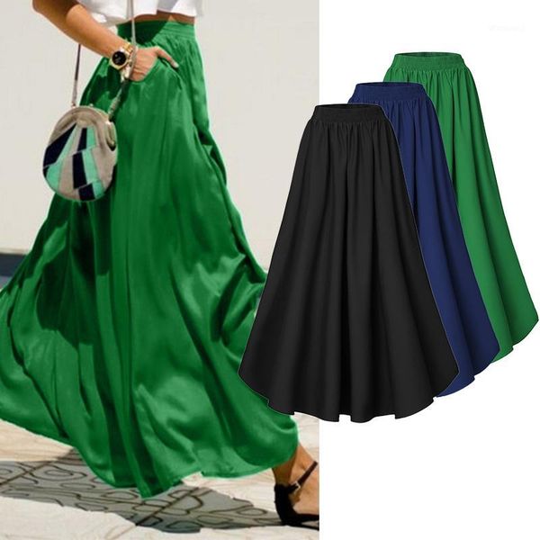 women's skirts 2020 zanzea elegant lady solid long skirt casual big swing faldas loose pockets maxi skirt plus size jupe femme1, Black
women's skirts 2020 zanzea elegant lady solid long skirt casual big swing faldas loose pockets maxi skirt plus size jupe femme1, Black