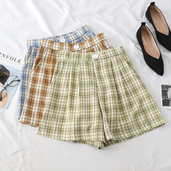 summer loose plaid shorts for women high waist button a line wide leg shorts 2021 casual solid female pockets slim hot, White;black
summer loose plaid shorts for women high waist button a line wide leg shorts 2021 casual solid female pockets slim hot, White;black