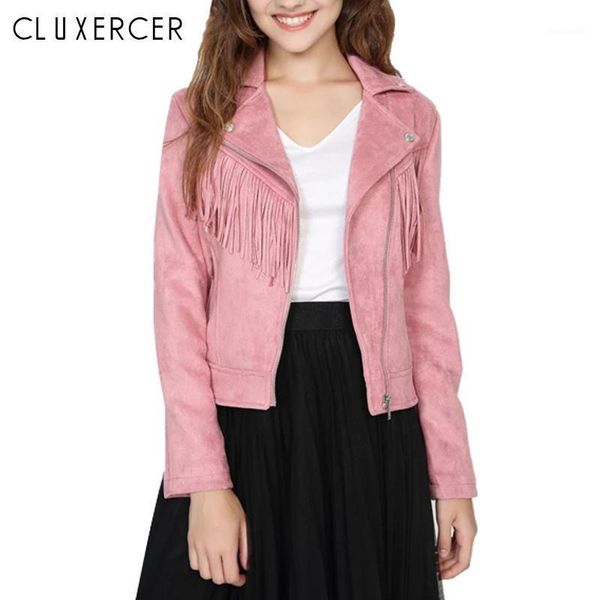 2020 autumn faux suede leather jacket women elegant tassel pink biker jacket female outwear slim short winter leather1, Black
2020 autumn faux suede leather jacket women elegant tassel pink biker jacket female outwear slim short winter leather1, Black