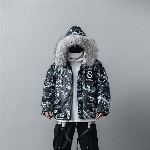 cotton-padded jacket men's camouflage dark black street style winter thick jacket hooded tie-dye fur collar warm coat good quality m-xl, Black;brown
cotton-padded jacket men's camouflage dark black street style winter thick jacket hooded tie-dye fur collar warm coat good quality m-xl, Black;brown
