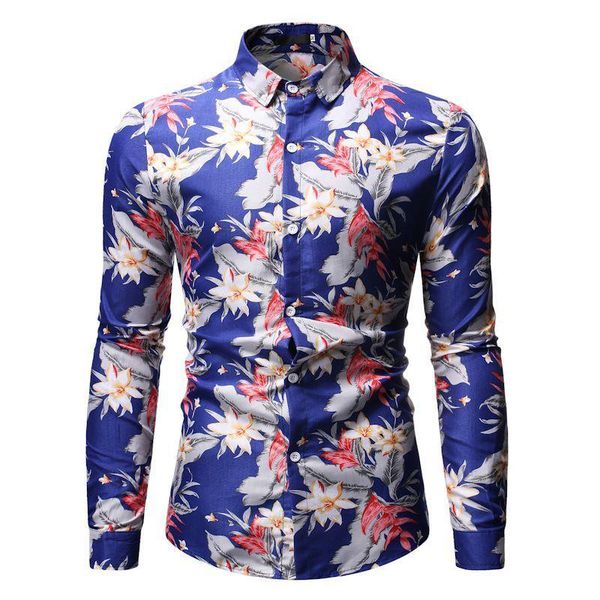 men's casual shirts turn-down collar floral shirt clothing long sleeve blouse men flower black blue, White;black
men's casual shirts turn-down collar floral shirt clothing long sleeve blouse men flower black blue, White;black