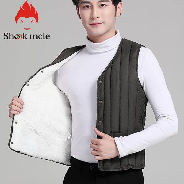 men's vests casual villus man vest down cotton men autumn winter warm sleeveless jacket v-neck button waistcoat windproof male, Black;white
men's vests casual villus man vest down cotton men autumn winter warm sleeveless jacket v-neck button waistcoat windproof male, Black;white