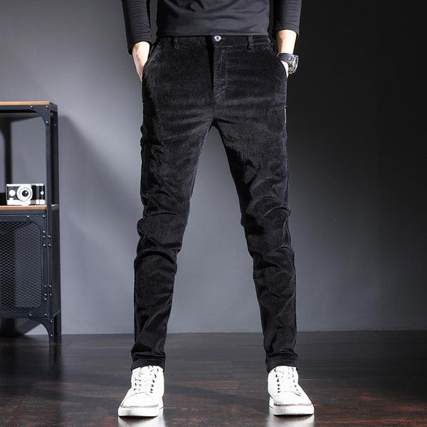 autumn newly designer fashion men jeans elastic slim fit casual corduroy cotton pants korean style leisure smart suit trousers, Blue
autumn newly designer fashion men jeans elastic slim fit casual corduroy cotton pants korean style leisure smart suit trousers, Blue