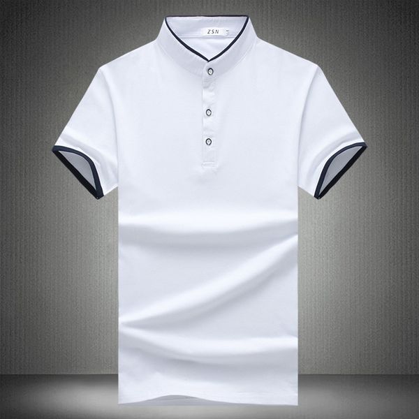 left rom new 2019 summer men's fashion boutique cotton collar short sleeve shirt / big size slim male casual polo shirts, White;black
left rom new 2019 summer men's fashion boutique cotton collar short sleeve shirt / big size slim male casual polo shirts, White;black