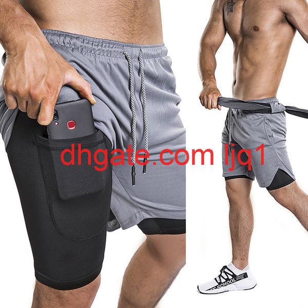 new men's fake two-piece capris large size quick drying leisure anti light sports fitness shorts, White;black
new men's fake two-piece capris large size quick drying leisure anti light sports fitness shorts, White;black