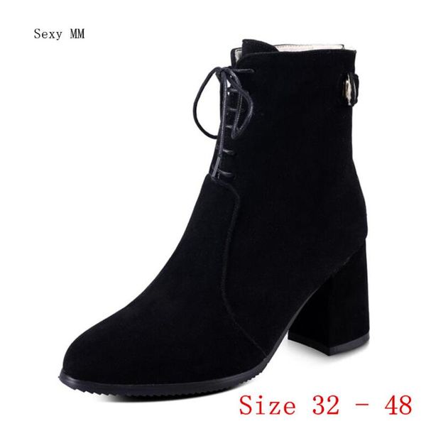 spring autumn high heels women ankle boots woman short boots high heel shoes small plus size 32 33 - 40 41 42 43 44 45 46 47 48, Black 
spring autumn high heels women ankle boots woman short boots high heel shoes small plus size 32 33 - 40 41 42 43 44 45 46 47 48, Black