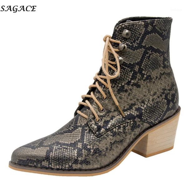 boots sagace women square heel fashion serpentine ankle lace-up short leather shoes casual ladies pointed toe #4z1, Black
boots sagace women square heel fashion serpentine ankle lace-up short leather shoes casual ladies pointed toe #4z1, Black