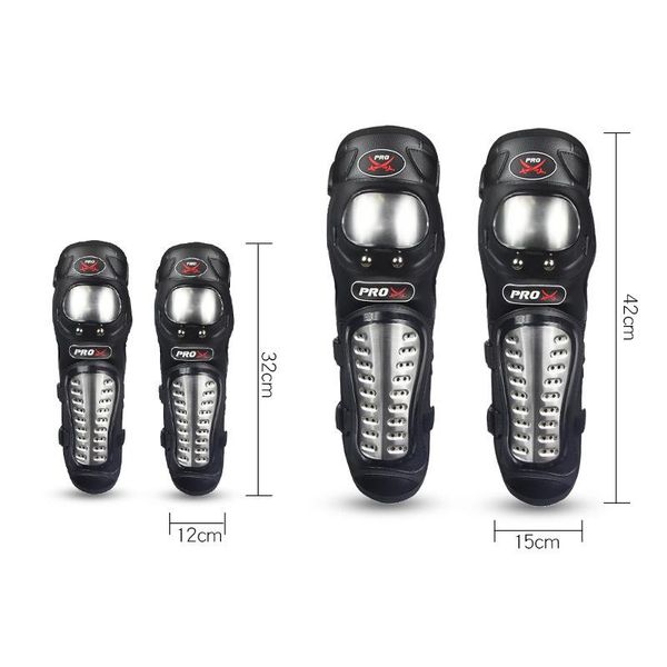 

motorcycle armor riding tribe outdoor racing stainless steel protective knee pad elbow motocross protect guards lightweight hx-p15