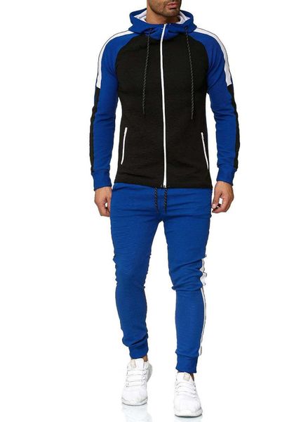 men's tracksuits 2021 men casual fashion two-piece clothes set assorted color splicing zipper open front hooded + long pants sportswear, Gray
men's tracksuits 2021 men casual fashion two-piece clothes set assorted color splicing zipper open front hooded + long pants sportswear, Gray